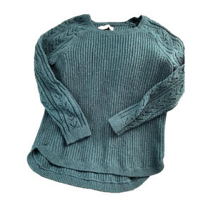 Loft Sweater Size LP Teal Green